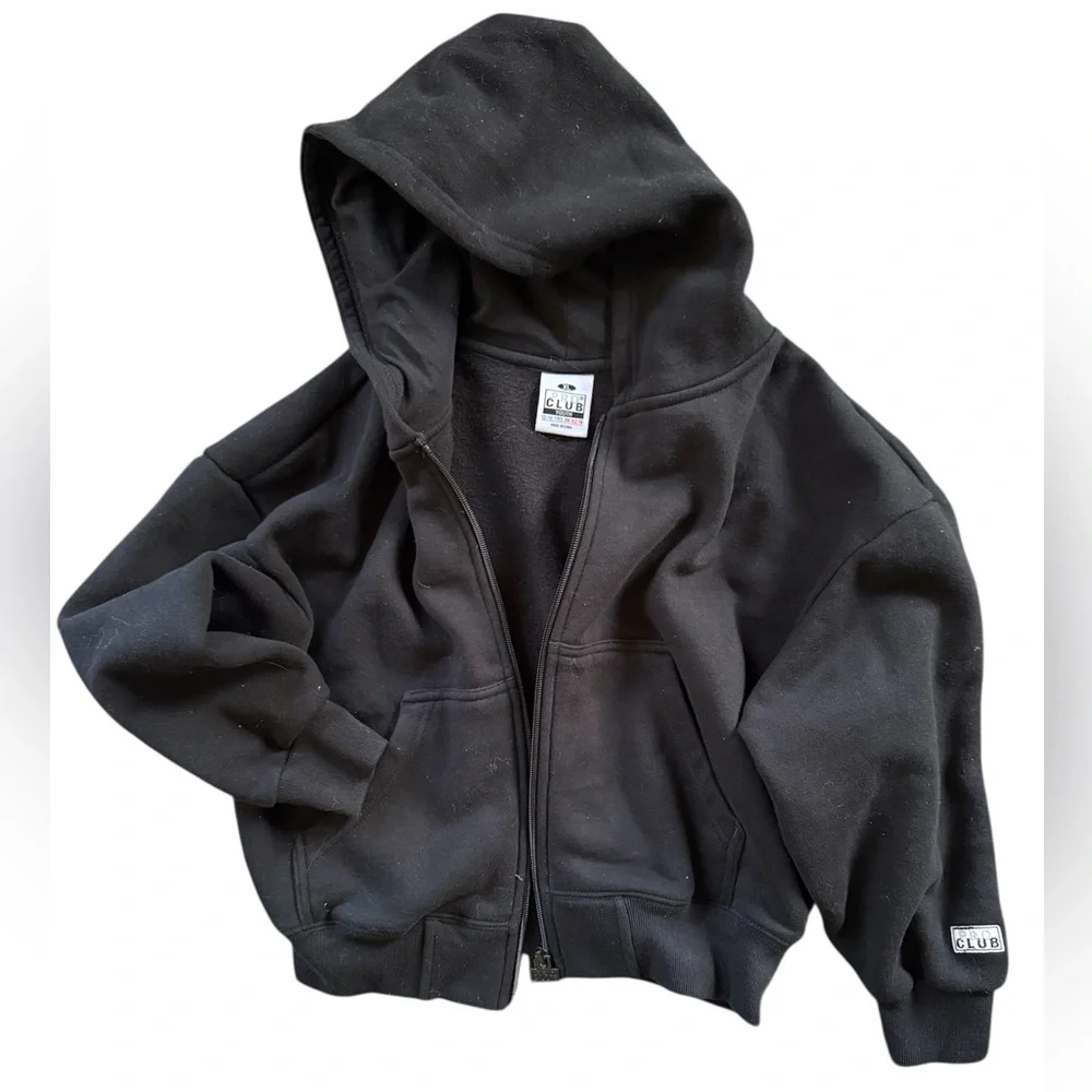 Pro Club Kids Black Full-Zip‎ Hooded Sweatshirt Youth XL
